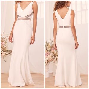 Lulu’s white wedding dress white evening gown